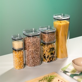 Conjunto 6 Potes Herméticos com Tampa Transparente Uz