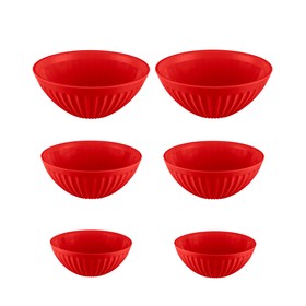Conjunto 6 Saladeiras Gomadas Vermelho Uz