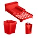Conjunto 3 Peças para Pia Vermelho Uz