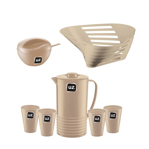 Conjunto 7 Peças Piquenique Cappuccino Uz