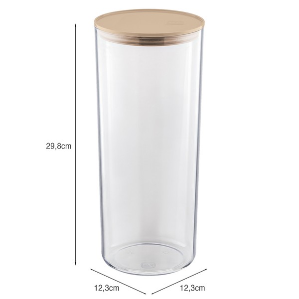 Organizador Hermético 2,5litros Capuccino Uz Utilidades