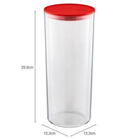 Organizador Hermético  2,5litros Vermelho Uz Utilidades