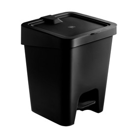 Lixeira Slim 15 Litros com Pedal Preto Uz Utilidades