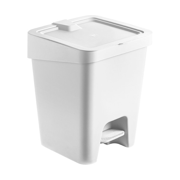 Lixeira Slim 15 Litros com Pedal Branco Uz Utilidades