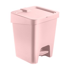 Lixeira Slim 15 Litros com Pedal Rosa Uz Utilidades