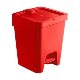Lixeira Slim 15 Litros com Pedal Vermelho Uz Utilidades