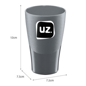 Copo Slim 300ml Cinza Uz Utilidades