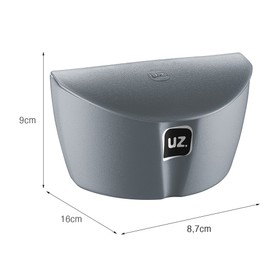 Saleiro Gold 500ml 16cmx8,7cm Cinza Uz Utilidades