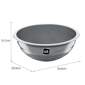 Saladeira Gomada 4 Litros Cinza Uz Utilidades