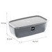 Pote Multiuso Retangular 3 Litros Cinza Uz Utilidades