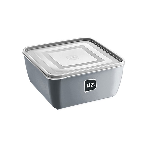 Pote Multiuso Premium Quadrado 2,5l Cinza Uz Utilidades