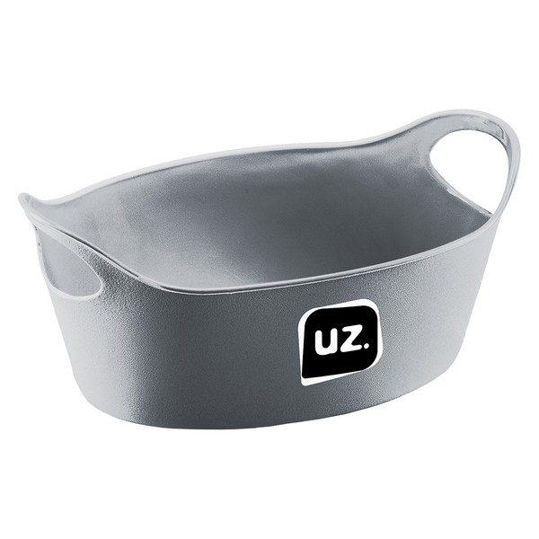 Cesto Plus P 20,8cm X 14,3cm Cinza Uz Utilidades