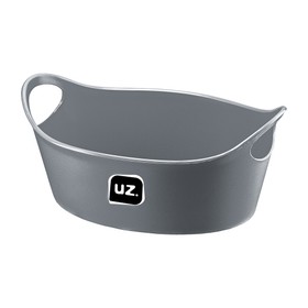 Cesto Plus M 28cm X 18,2cm Cinza Uz Utilidades