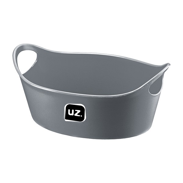 Cesto Plus M 28cm X 18,2cm Cinza Uz Utilidades