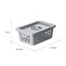 Cesto Organizador P com Tampa 1,5 Litros Cinza