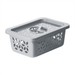 Cesto Organizador P com Tampa 1,5 Litros Cinza