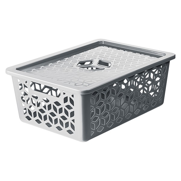 Cesto Organizador 15 Litros Cinza Uz Utilidades