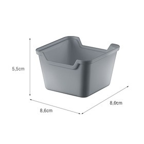 Organizador de Gaveta 8,6cmx8,6cm Cinza Uz Utilidades