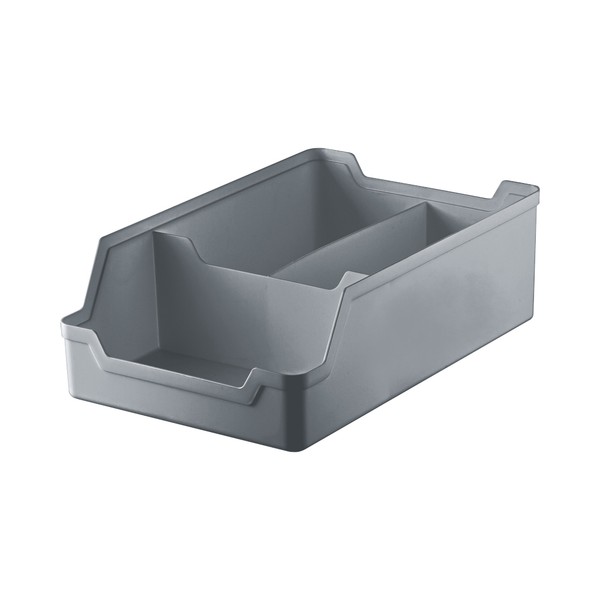 Organizador com Divisórias 18x28 Cinza Uz Utilidades