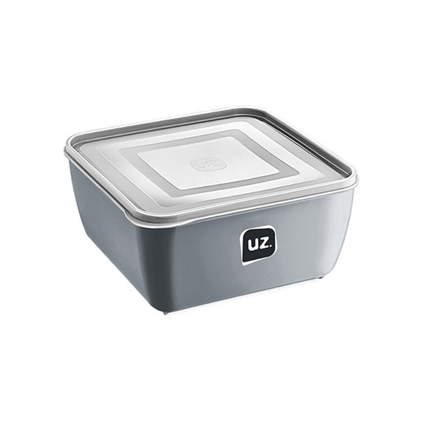 Pote Multiuso Premium Quadrado Cinza 1,5 Litros