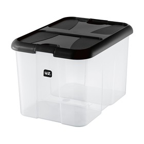 Caixa Organizadora 40 Litros Preto Uz Utilidades