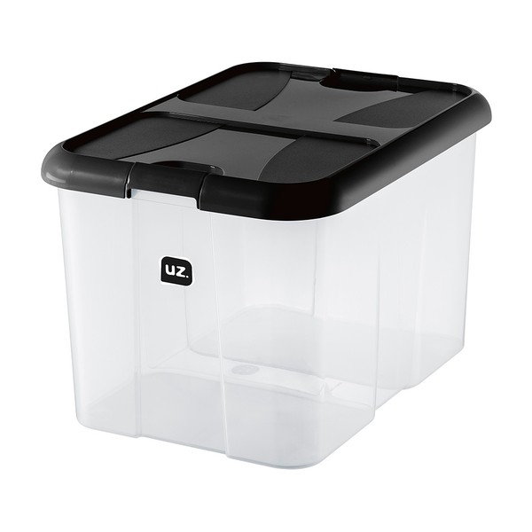 Caixa Organizadora 40 Litros Preto Uz Utilidades