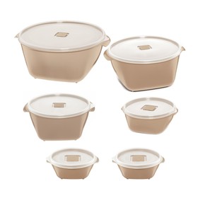 Conjunto 6 Potes Multiuso Cappuccino Uz