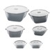 Conjunto 6 Potes Multiuso Cinza Uz