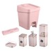 Conjunto Utensilios para Banheiro Rosa Uz