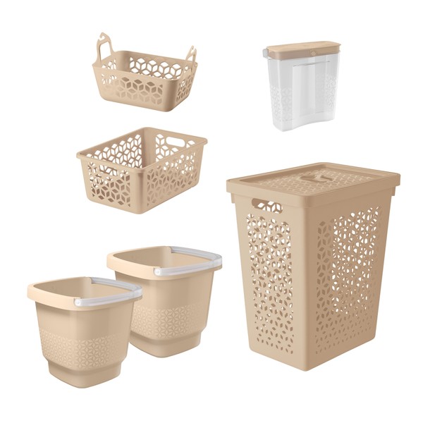 Conjunto 6 Peças para Lavanderia Cappuccino Uz