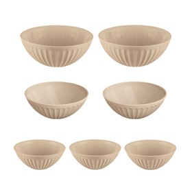 Conjunto 7 Saladeiras Gomadas Cappuccino Uz