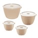 Conjunto 4 Potes Redondos Multiuso Cappuccino Uz