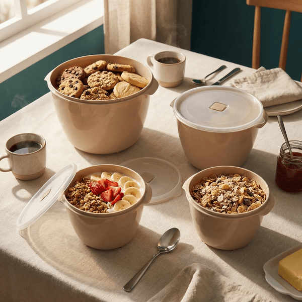 Conjunto 4 Potes Redondos Multiuso Cappuccino Uz