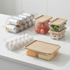 Conjunto 6 Organizadores Geladeira/Despensa Cappuccino Uz