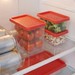Conjunto 6 Organizadores Geladeira/Despensa Vermelho Uz