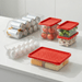 Conjunto 6 Organizadores Geladeira/Despensa Vermelho Uz