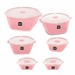 Conjunto 6 Potes Multiuso Rosa Uz