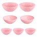 Conjunto 7 Saladeiras Gomadas Rosa Uz