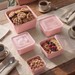 Conjunto 5 Potes Quadrdados Multiuso Rosa Uz