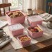 Conjunto 5 Potes Quadrdados Multiuso Rosa Uz