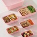 Conjunto 6 Potes Multiuso Quadrados Rosa Uz
