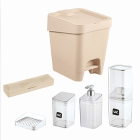 Conjunto Utensilios para Banheiro Capuccino Uz