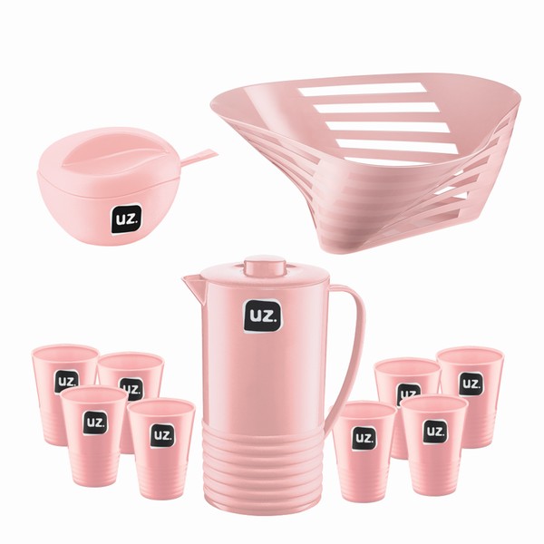 Conjunto 11 Peças Piquenique Rosa Uz