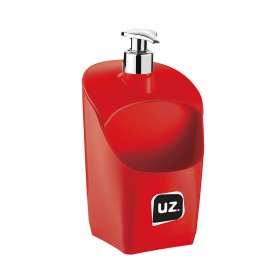 Dispenser com Valvula Metalizado Vermelho