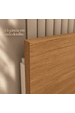 Cabeceira Queen Wave 287cm com Led 100% Mdf Xingu/Bege Dunas Vistato Móveis