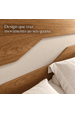 Cabeceira Queen Wave 340cm 100% Mdf com Led Xingu/Bege Dunas Vistato Móveis