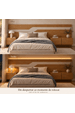 Cabeceira Queen Wave 340cm 100% Mdf com Led Xingu/Bege Dunas Vistato Móveis