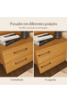 Cabeceira Queen Wave 340cm 100% Mdf com Led Xingu/Bege Dunas Vistato Móveis